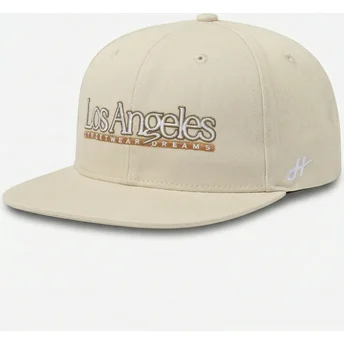 Homenage Flat Brim Los Angeles Skylines The Snap Beige Snapback Cap