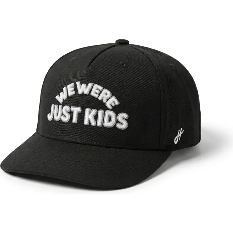 homenage-curved-brim-just-kids-outline-the-retro-black-snapback-cap