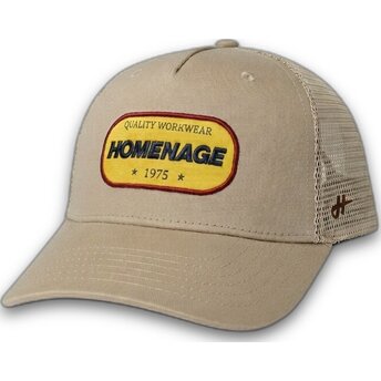 Gorra trucker beige Work 1975 Workwear The Trucker de Homenage