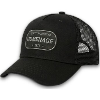 Čepice zaoblená černá snapback The Trucker Work 1975 Workwear The Homenage