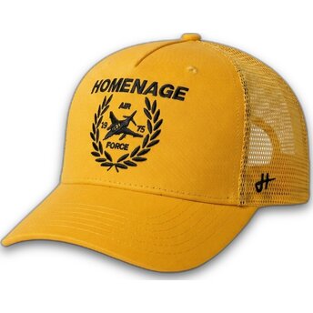 Gelbe Trucker-Kappe Jet Military Surplus The Trucker von Homenage