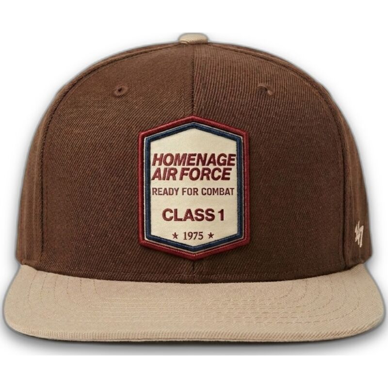 gorra-plana-marron-oscuro-snapback-squadron-military-surplus-the-retro-de-homenage