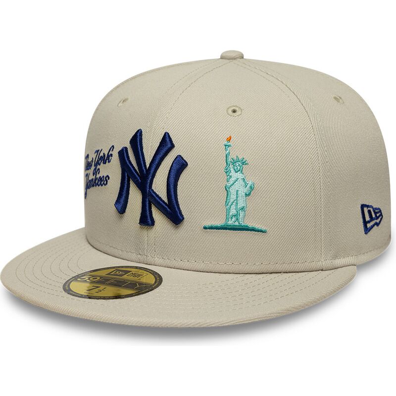 beige-angepasste-flatcap-mit-marineblauem-logo-59fifty-city-icon-der-new-york-yankees-von-new-era