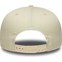 new-era-flat-brim-pink-logo-9fifty-original-fit-world-series-patch-los-angeles-dodgers-mlb-beige-snapback-cap