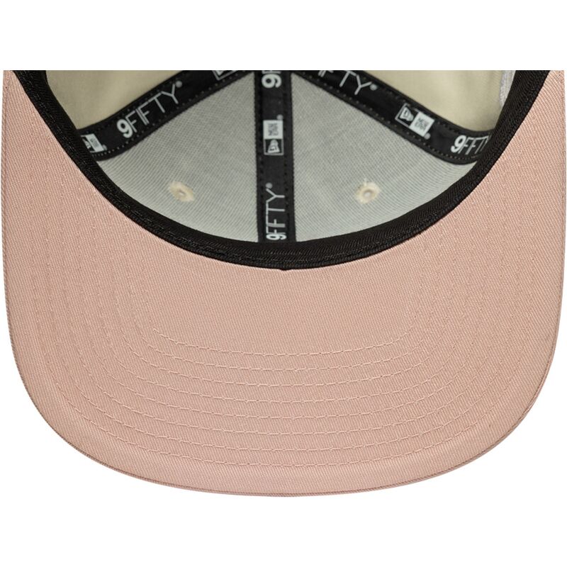 beige-snapback-flatcap-mit-rosa-logo-9fifty-original-fit-world-series-patch-der-los-angeles-dodgers-mlb-von-new-era