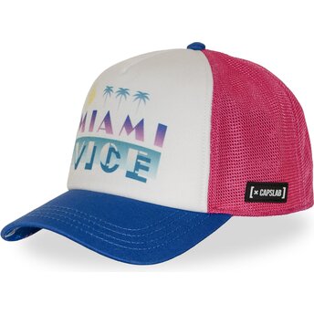 Trucker-Cap rosa und blau MIA1 COPB Miami Vice von Capslab