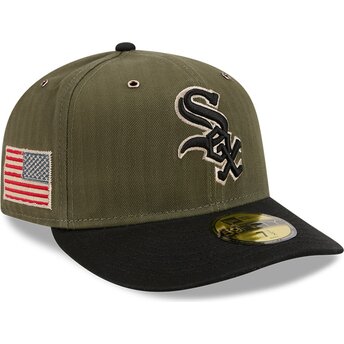 Čepice zaoblená zelená přiléhavý 59FIFTY Pre-Curved American Herringbone Chicago White Sox MLB New Era
