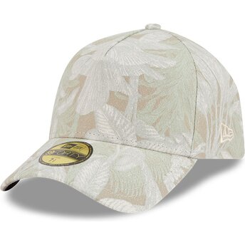 Čepice zaoblená béžová přiléhavá 59FORTY A Frame Leafy Palm New Era