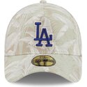 beige-gebogene-verstellbare-59forty-a-frame-leafy-palm-kappe-der-los-angeles-dodgers-mlb-von-new-era