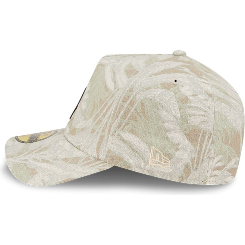 beige-gebogene-verstellbare-59forty-a-frame-leafy-palm-kappe-der-chicago-white-sox-mlb-von-new-era