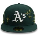 new-era-flat-brim-59fifty-zodiac-oakland-athletics-mlb-green-fitted-cap