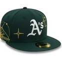 new-era-flat-brim-59fifty-zodiac-oakland-athletics-mlb-green-fitted-cap