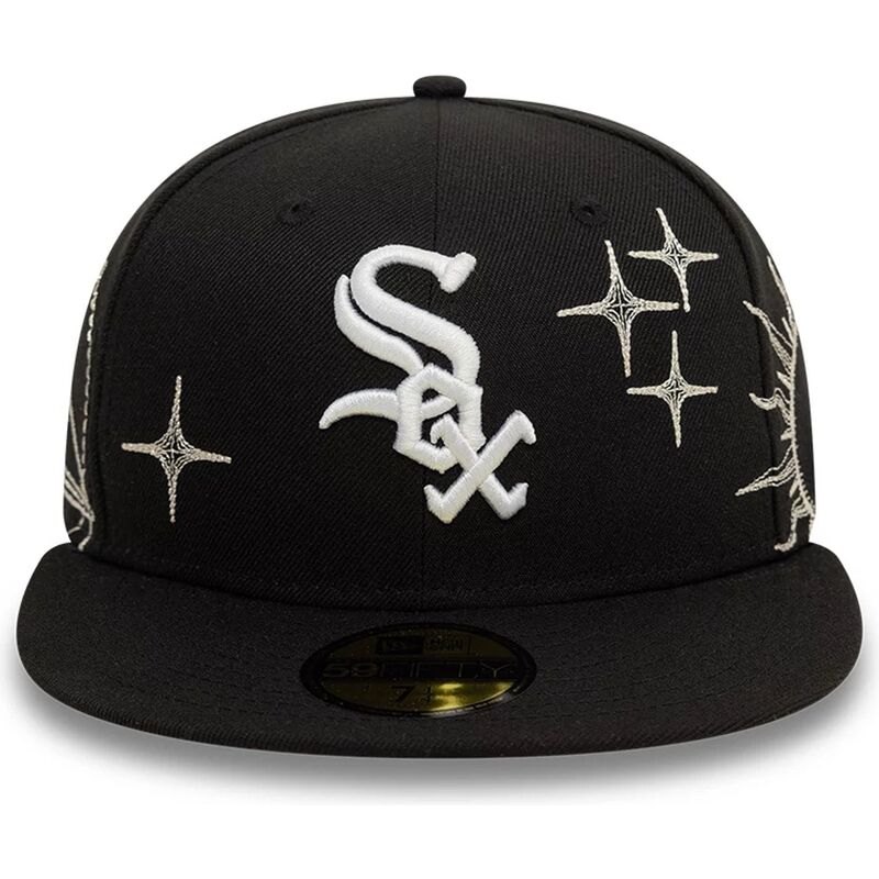 schwarze-anliegende-59fifty-flatcap-zodiac-der-chicago-white-sox-mlb-von-new-era