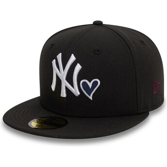 Čepice rovná černá přiléhavý 59FIFTY Heart Icon New York Yankees MLB New Era
