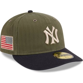 Čepice zaoblená zelená přiléhavý 59FIFTY Pre-Curved American Herringbone New York Yankees MLB New Era