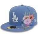 gorra-plana-azul-ajustada-59fifty-floral-de-los-angeles-dodgers-mlb-de-new-era
