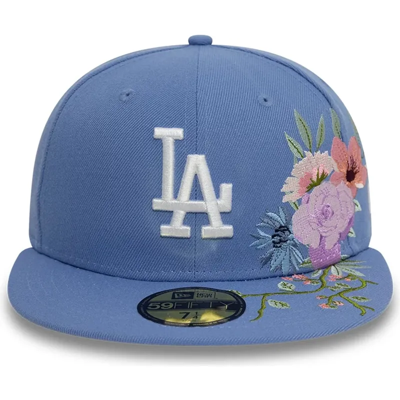gorra-plana-azul-ajustada-59fifty-floral-de-los-angeles-dodgers-mlb-de-new-era