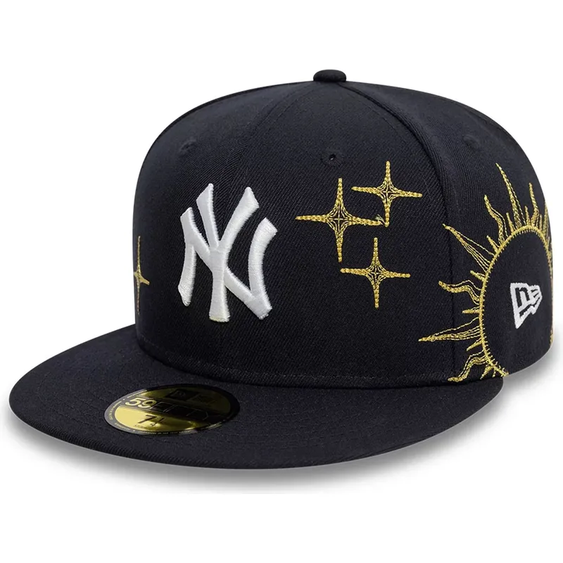 new-era-flat-brim-59fifty-zodiac-new-york-yankees-mlb-navy-blue-fitted-cap new-era-flat-brim-59fifty-zodiac-new-york-yankees-mlb-navy-blue-fitted-cap