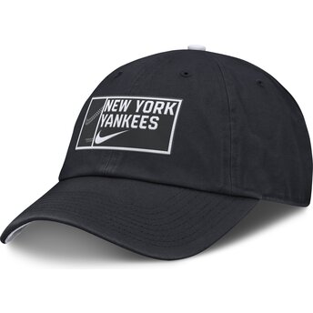 Nike Curved Brim Primetime Club Unstructured Organic Cotton New York Yankees MLB Navy Blue Adjustable Cap