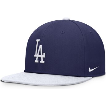 Čepice rovná modrá snapback pro děti Dri-Fit Pro Structured Square Bill Los Angeles Dodgers MLB Nike