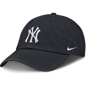 Gebogene marineblaue verstellbare Kappe für Kinder Club Unstructured Organic Cotton der New York Yankees MLB von Nike