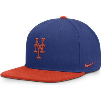 Blau-orange mehrfarbige flache Snapback-Kappe Dri-Fit Pro Structured Square Bill der New York Mets MLB von Nike