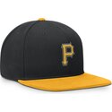 schwarze-und-gelbe-flache-snapback-kappe-dri-fit-pro-structured-square-bill-der-pittsburgh-pirates-mlb-von-nike