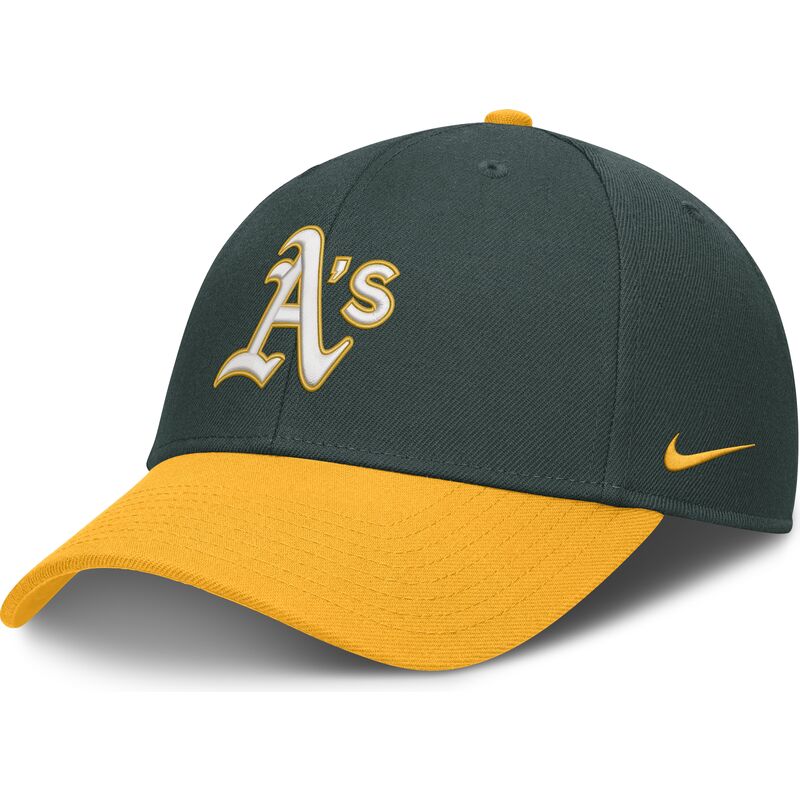 grune-verstellbare-gebogene-kappe-dri-fit-club-structured-der-oakland-athletics-mlb-von-nike