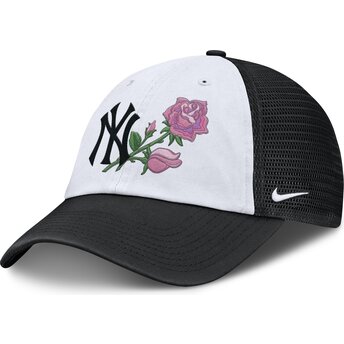 Schwarze und weiße verstellbare Trucker-Kappe Mothers Day Club Unstructured der New York Yankees MLB von Nike