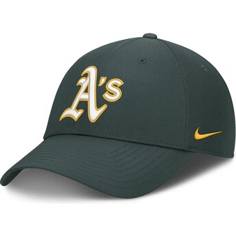Nike Curved Brim Club Structured UV Poly Ripstop Oakland Athletics MLB Green Adjustable Cap
