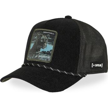 Čepice zaoblená černá snapback Nightcall BEA3 NIGB Panter Mytologická stvoření Capslab