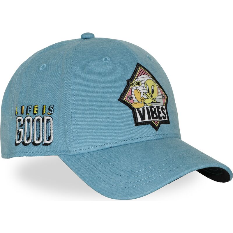 blaue-gebogene-snapback-kappe-tweety-loo13-pcblifb-looney-tunes-von-capslab blaue-gebogene-snapback-kappe-tweety-loo13-pcblifb-looney-tunes-von-capslab