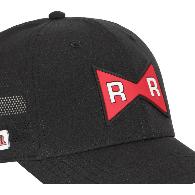 schwarze-verstellbare-trucker-cap-red-ribbon-army-db7-redb-dragon-ball-von-capslab schwarze-verstellbare-trucker-cap-red-ribbon-army-db7-redb-dragon-ball-von-capslab