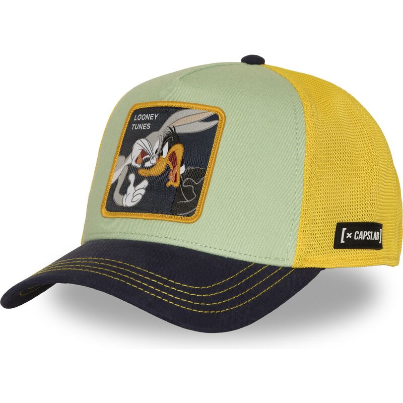 mehrfarbige-trucker-kappe-bugs-bunny-und-daffy-duck-loo13-badb-looney-tunes-von-capslab