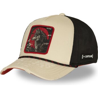 Cap zaoblená beige snapback Wolf Beasts Capslab