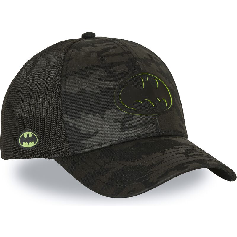 trucker-cap-schwarzes-camouflage-batman-dc11-logb-dc-comics-von-capslab
