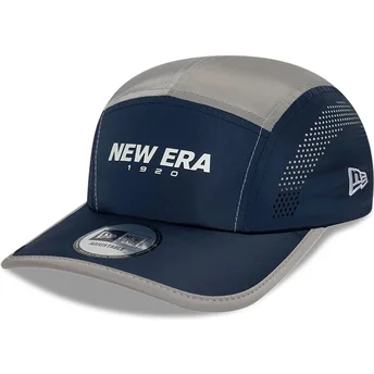 Čepice zaoblená 5 panelová námořnická modrá nastavitelný Runner Colour Block New Era