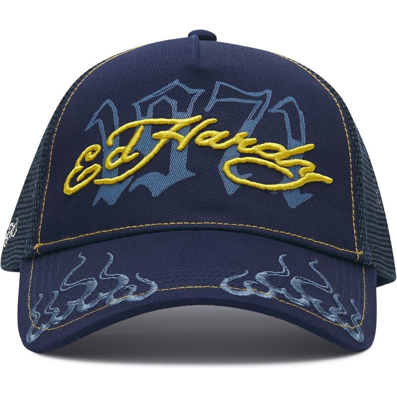 cepice-zaoblena-namornicka-modra-snapback-1971-ed-hardy
