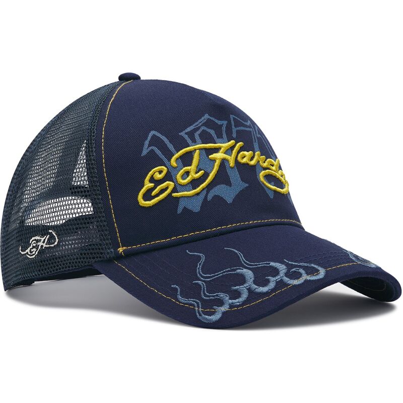 cepice-zaoblena-namornicka-modra-snapback-1971-ed-hardy