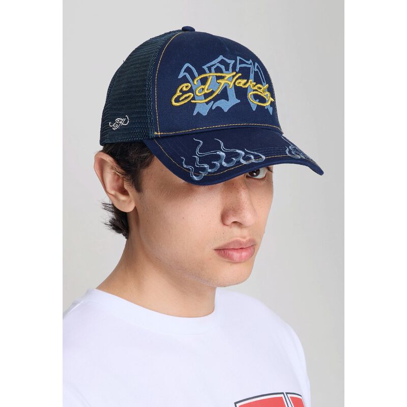cepice-zaoblena-namornicka-modra-snapback-1971-ed-hardy