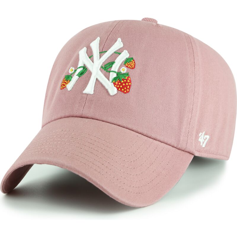 cepice-zaoblena-ruzova-nastavitelny-pro-deti-clean-up-icon-alt-strawberry-new-york-yankees-mlb-47-brand