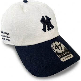 Čepice zaoblená béžová nastavitelný Clean Up Contemporary Two Tone New York Yankees MLB 47 Brand