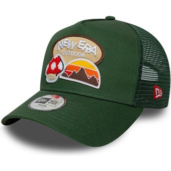 Čepice zaoblená zelená snapback pro děti A Frame Outdoor New Era