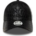 cepice-zaoblena-cerna-nastavitelny-9forty-pu-pattern-new-york-yankees-mlb-new-era