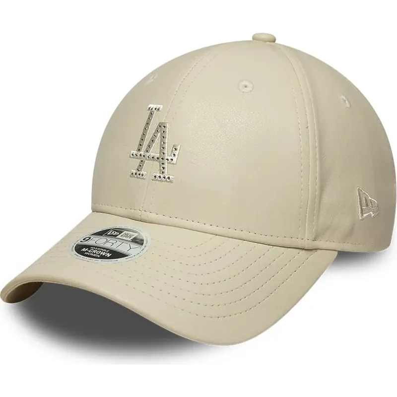 cepice-zaoblena-bezova-snapback-9forty-m-crown-pu-diamante-los-angeles-dodgers-mlb-new-era