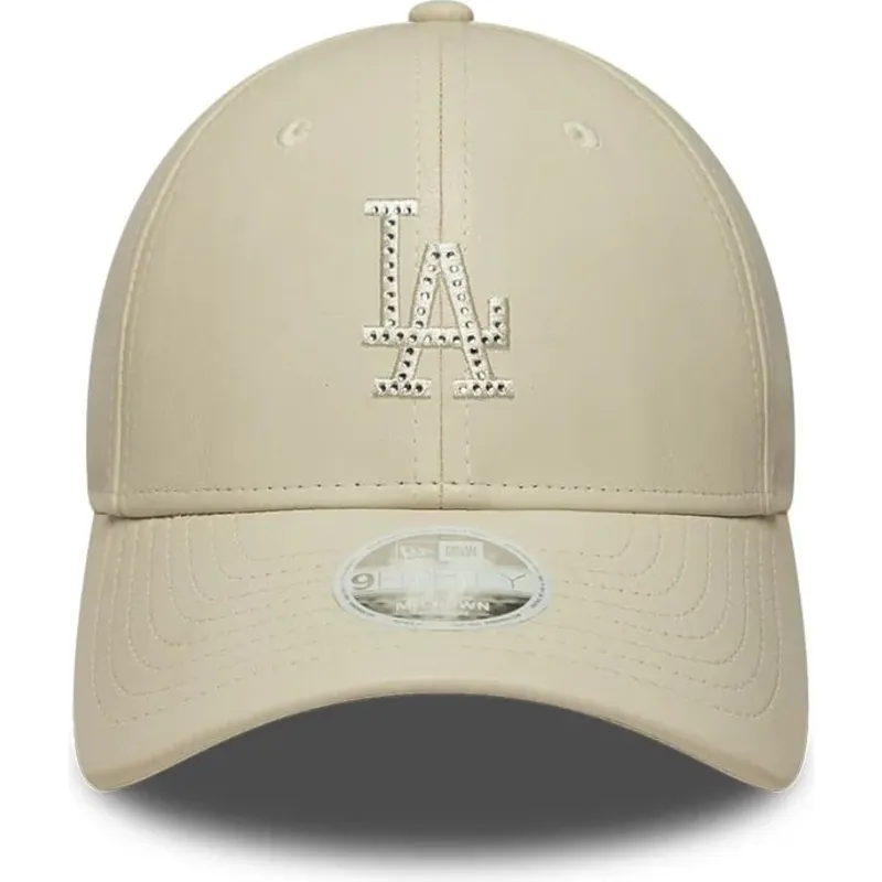 cepice-zaoblena-bezova-snapback-9forty-m-crown-pu-diamante-los-angeles-dodgers-mlb-new-era