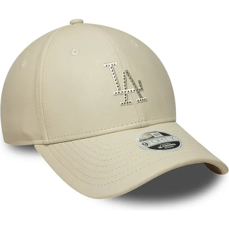 cepice-zaoblena-bezova-snapback-9forty-m-crown-pu-diamante-los-angeles-dodgers-mlb-new-era