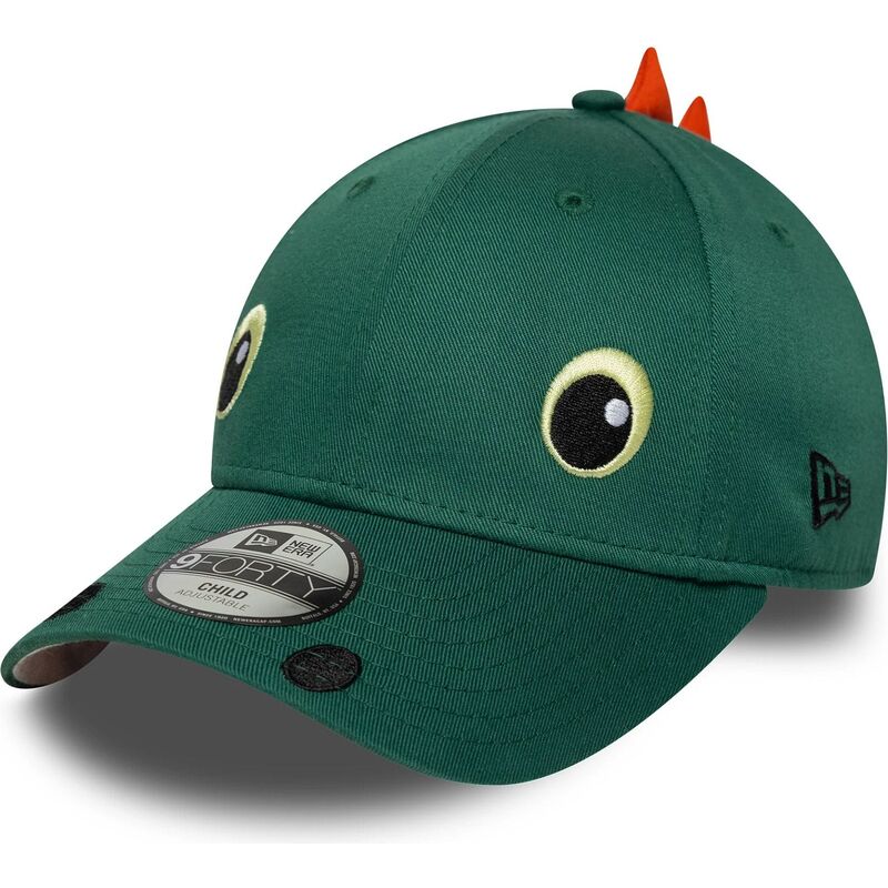 cepice-zaoblena-zelena-snapback-pro-deti-9forty-dino-face-new-era
