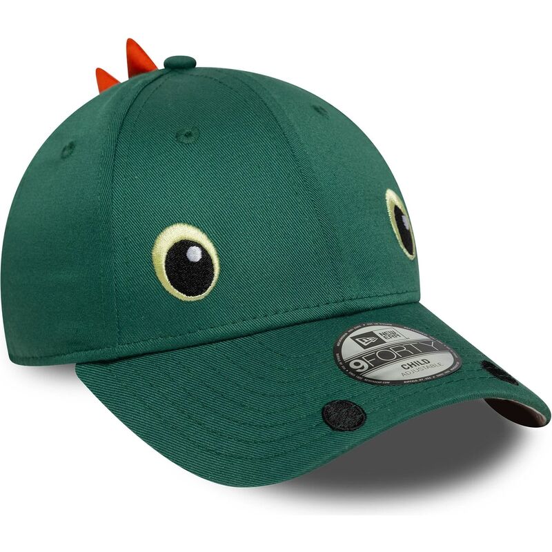 cepice-zaoblena-zelena-snapback-pro-deti-9forty-dino-face-new-era