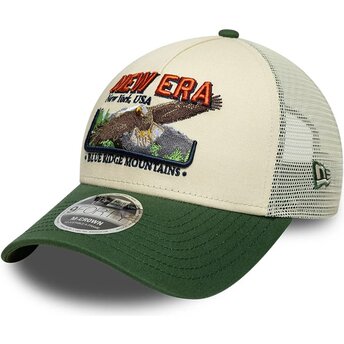 Čepice zaoblená zelená snapback 9FORTY M-Crown A Frame Graphic New Era